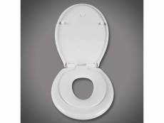 Abattant wc siège de toilette pour enfant familial siège de toilette à fermeture douce blanc helloshop26 19_0000680