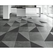 Adhésif carrelage sol Polvica x2, 30x30 cm - Parfait pour homestaging et rénovation intérieure - Gris / argent