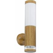Applique d'extérieur en acier inoxydable LED lampe d'extérieur balcon mur d'éclairage extérieur, contrôle d'application optique en bois dimmable LED