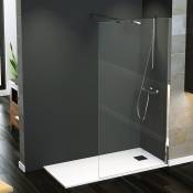 Aquae Line - Paroi de douche à l'italienne l.120 cm transparente, Mikonos - Transparent