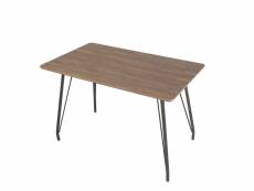 Baytex table de salle à manger 120 cm arona brun clair
