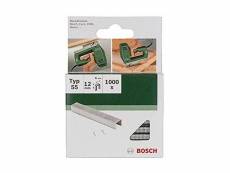 Bosch 2609255825 set de 1000 agrafes à dos étroit type 55 largeur 6 mm epaisseur 1,08 mm longueur 12 mm 2609255825