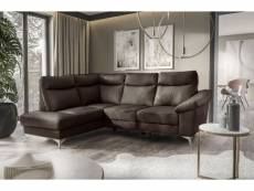 - canapé d'angle en cuir italien de luxe 5 places