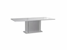 Dayton white - table allongeable 180-225cm laquée blanche et leds