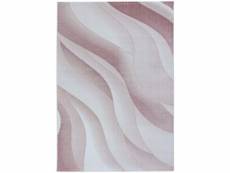 Diamant - tapis à motifs vagues - rose 080 x 250 cm COSTA802503523PINK