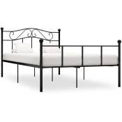 Fimei - Cadre de lit Noir Métal 120 x 200 cm