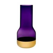 Grand vase violet et base dorée - Nude Glass