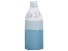 Grès Vase à fleurs 35 Bleu Blanc