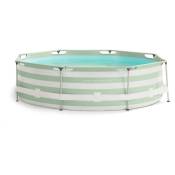 Luxury Green Striped Pool Round 2020SE378 - Swim Essentials