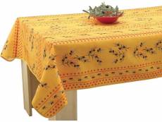 Nappe anti-taches olivettes jaune - rectangle 150 x 350 cm
