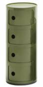Rangement Componibili / 4 tiroirs - H 77 cm - Kartell vert en plastique