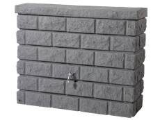 Récupérateur d'eau de pluie Rocky Mural 400L - Gris granite - Garantia