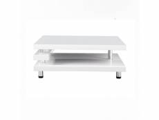 Renato table basse style contemporain blanc laque -