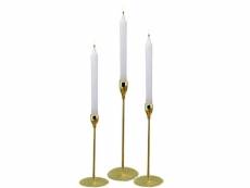 Set de 3 chandeliers de table dorés