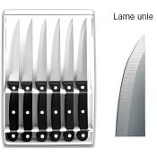 Set de 6 couteaux à steak - lame lisse, Lacor