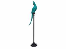 Statue déco "oiseau perroquet" 117cm bleu