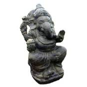 Statuette jardin Ganesh 30 cm - Gris anthracite 30