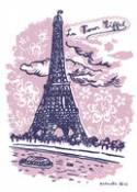 Sticker La Tour Eiffel / 25 x 35 cm - Domestic rose en papier