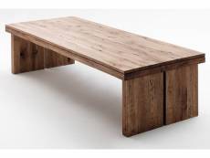 Table à manger rectangulaire en chêne bassano laqué - l.260 x h.76 x p.100 cm -pegane- PEGANE
