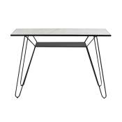 Table console en métal noir 110x35 cm