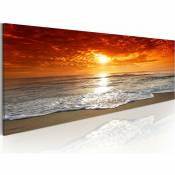 Tableau coucher de soleil romantique - 135 x 45 cm