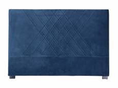 Tête de lit diam 180cm velours bleu