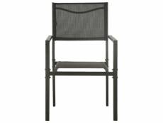 Vidaxl chaises de jardin 2 pcs textilène et acier