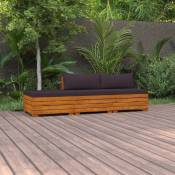 Vidaxl - Salon de jardin 3 pcs avec coussins Bois d'acacia solide