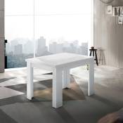 Web Furniture - Table extensible blanche au design moderne salon salle à manger Jesi Liber