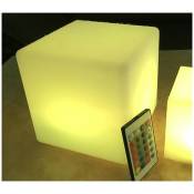 25cm Veilleuse led Cube Lumineux avec Télécommande, Couleur Changeante Lampe d'ambiance, 16 rgb Couleurs,4 Dimmable Éclairage - Ccykxa