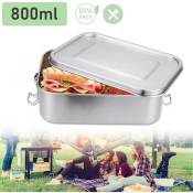 800-1400ml Boîte à lunch sans plastique Boîte à lunch sans bpa Boîte à lunch en acier inoxydable - 800ml - Hengda