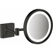 AddStoris - Miroir de rasage avec éclairage led, noir mat 41790670 - Hansgrohe
