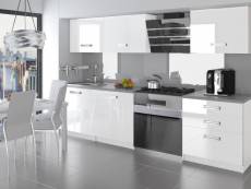Alto - cuisine complète modulaire linéaire l 180cm 6 pcs - plan de travail inclus - ensemble meubles de cuisine modernes - blanc