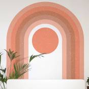 Ambiance-sticker - Papier peint intissé pré-encollé fresques géants - arche arc-en-ciel rose - adhésif décorative - 143x90cm - multicolore