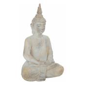 Atmosphera - Statuette Déco Bouddha Dala 50cm Blanc