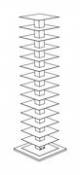 Bibliothèque rotative Ptolomeo / 4 faces - Rangement horizontal - Opinion Ciatti blanc en métal