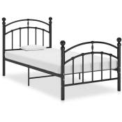 Cadre de lit Noir Métal 90x200 cm