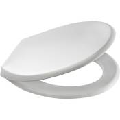 Carrara&matta - Abattant wc universel mode'le S12 spa en polypropyle'ne 36,5x43,5 cm blanc charnie'res en plastique re'glables