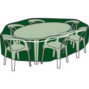 Case couvre table circulaire et des chaises pour jardin de polyéthylène ou de 325 cm x h 90