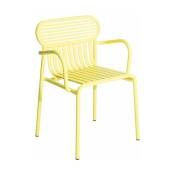 Chaise de jardin avec accoudoirs jaune Week-End - Petite