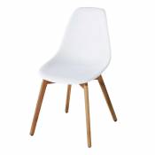 Chaise de jardin style scandinave blanche