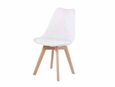 Chaise de salle à manger design contemporain scandinave-blanc
