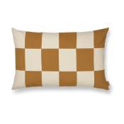 Coussin rectangulaire en coton à carreaux orange 40x60cm Fold patchwork - Ferm living
