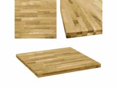 Dessus de table bois de chêne massif carré 44 mm