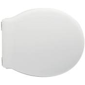 Dianhydro - Abattant wc pour Alice Short 40-48x37,5 cm abattant wc blanc en bois stabilise' moule' en polyester avec fermeture e'clair re'glable