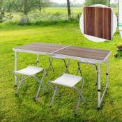 ECD Germany Set Table + 4 Chaises De Camping - Table
