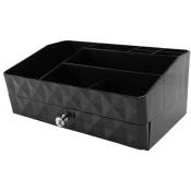Faire Up Organizer Cosmetic Case Drawers Boîte de Rangement Cosmetic Organizer Titulaire de Stockage Dustproof Table Cosmetic Container Noir