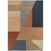 Flair Rugs - Tapis moderne en laine graphique multicolore Alwyn Multicolore 120x170 - Multicolore