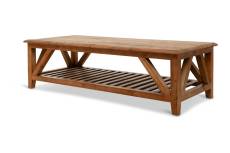 Grande table basse en bois marron