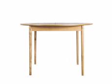 Hogarn - table à manger ronde extensible 120-155x120cm - couleur - bois clair DR21-oak